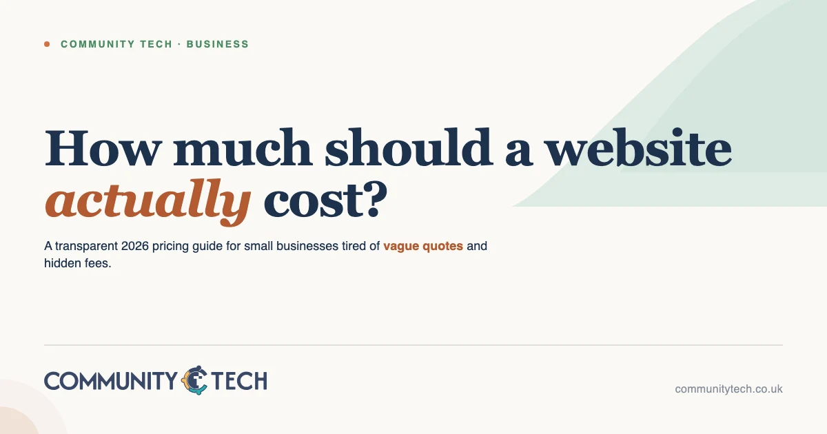 Website costs in 2026: what an SME should expect to pay