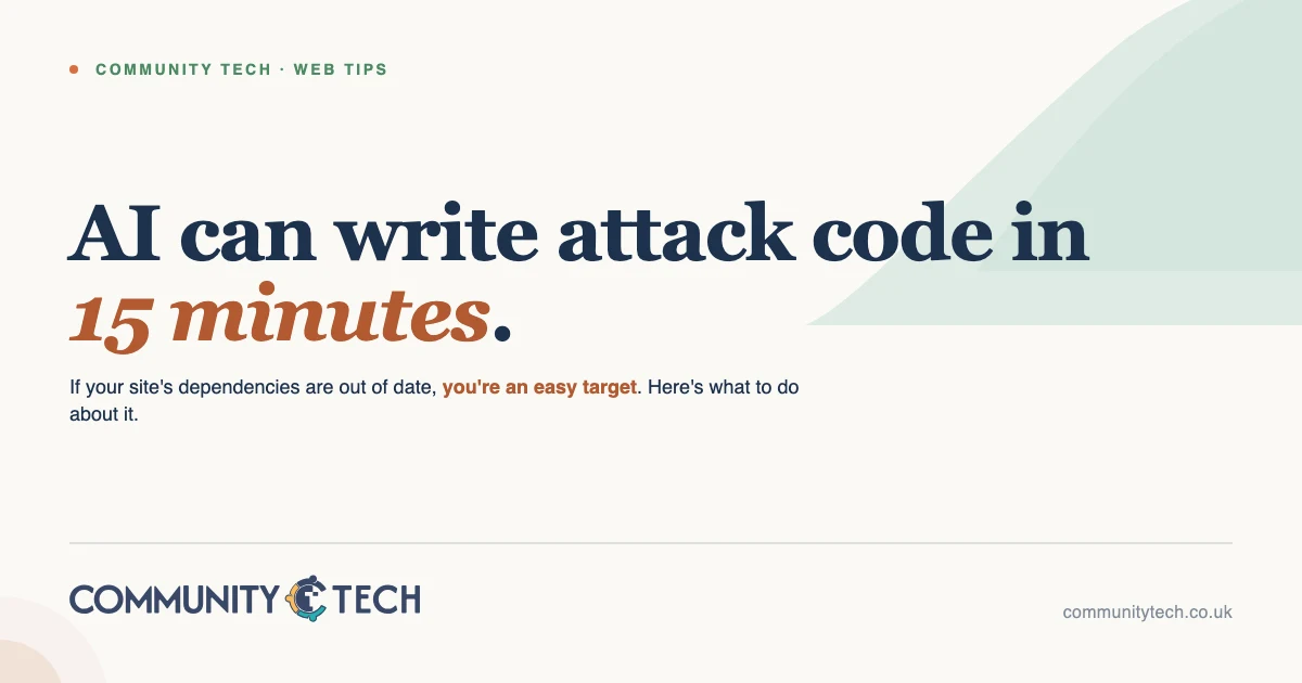Website updates: why they're a security issue, not just a chore